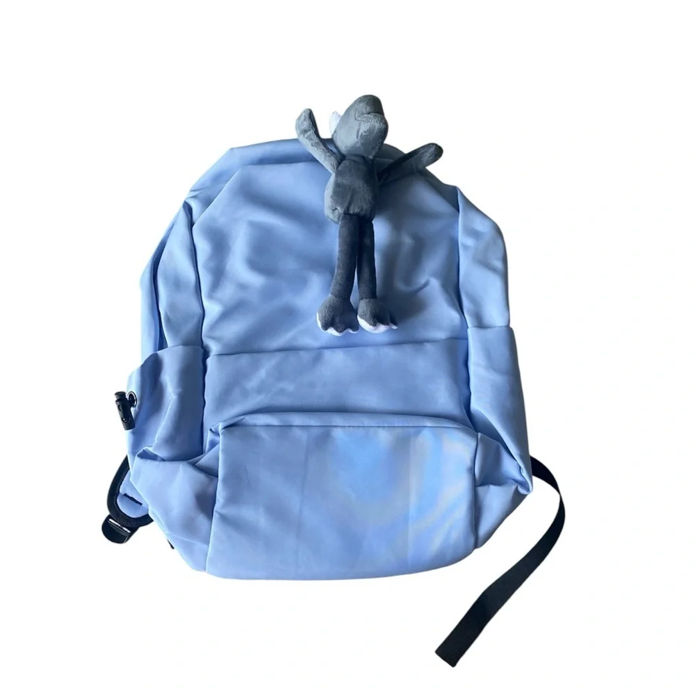 NWOT Light Blue Backpack with Plush Toy‎